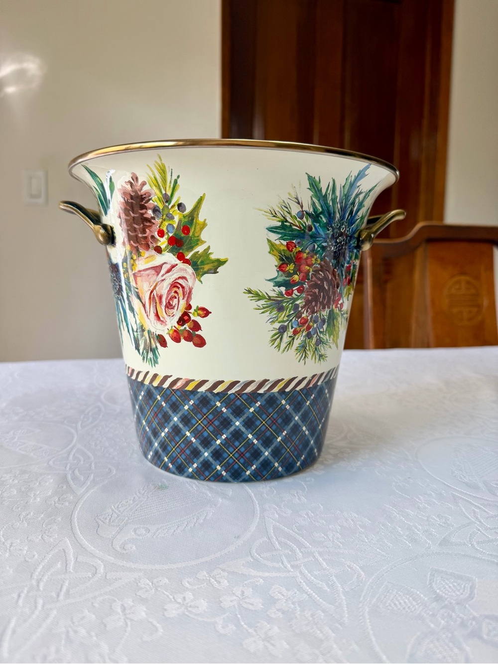 MacKenzie-Childs Highbanks Wine Cooler NWT